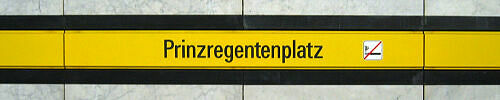 Stationsschild Prinzregentenplatz Stationsschild Prinzregentenplatz